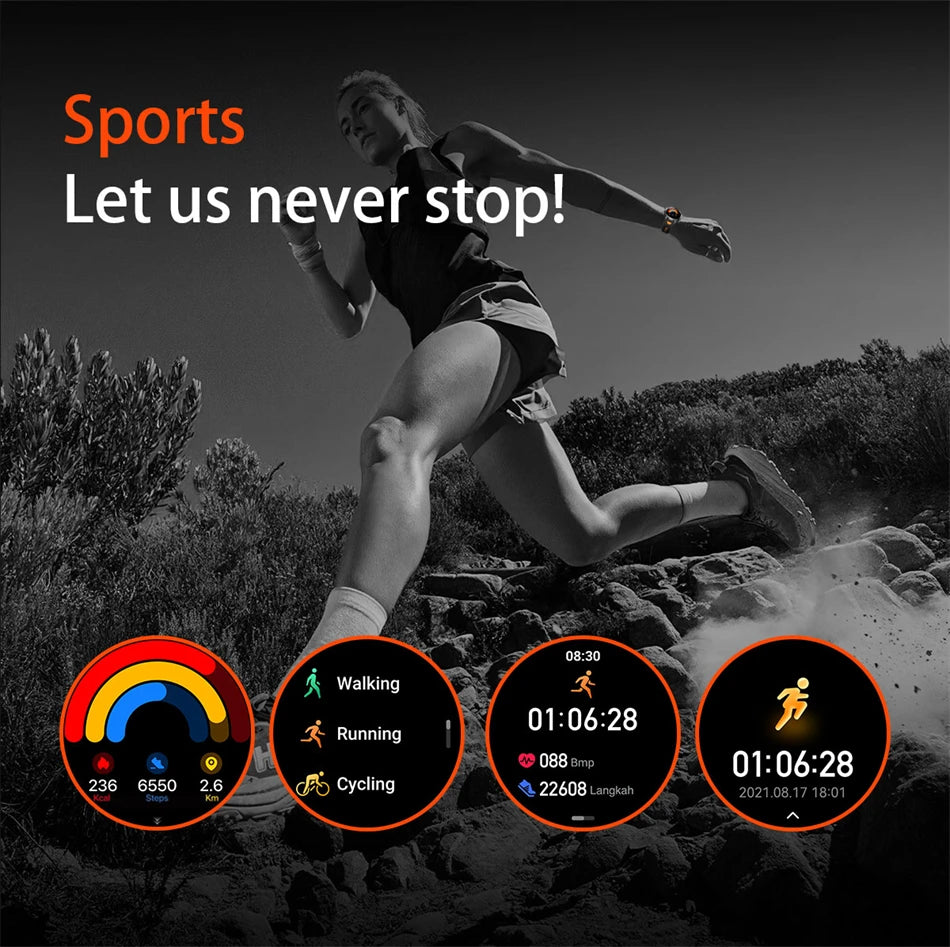 Men Watchs Sports Bracelets IP68 Altimeter Compass Swim track GPS Run RIDE Outdoor Smart Watch Sports GPS Professional New 2026 NovaCart