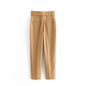 Fashionable Elegant High-Waisted Carrot Pants