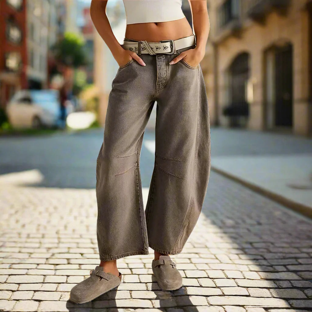Women’s Mid Rise Wide Leg Jeans FitiqueFit