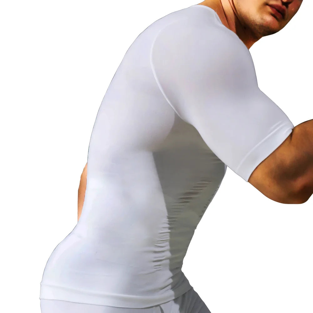 Men's Slimming Body Shapewear Posture Vest Tummy Abdomen Trimmer Compression Body Modeling Fat Burning Chest Tummy Shirts Corset NovaCart