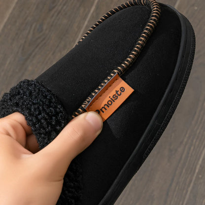 House Suede Slippers for Men TPR Sole Non Slip Durable Soft Warm Memory Foam Cushion Comfortable Living Room Shoes NovaCart