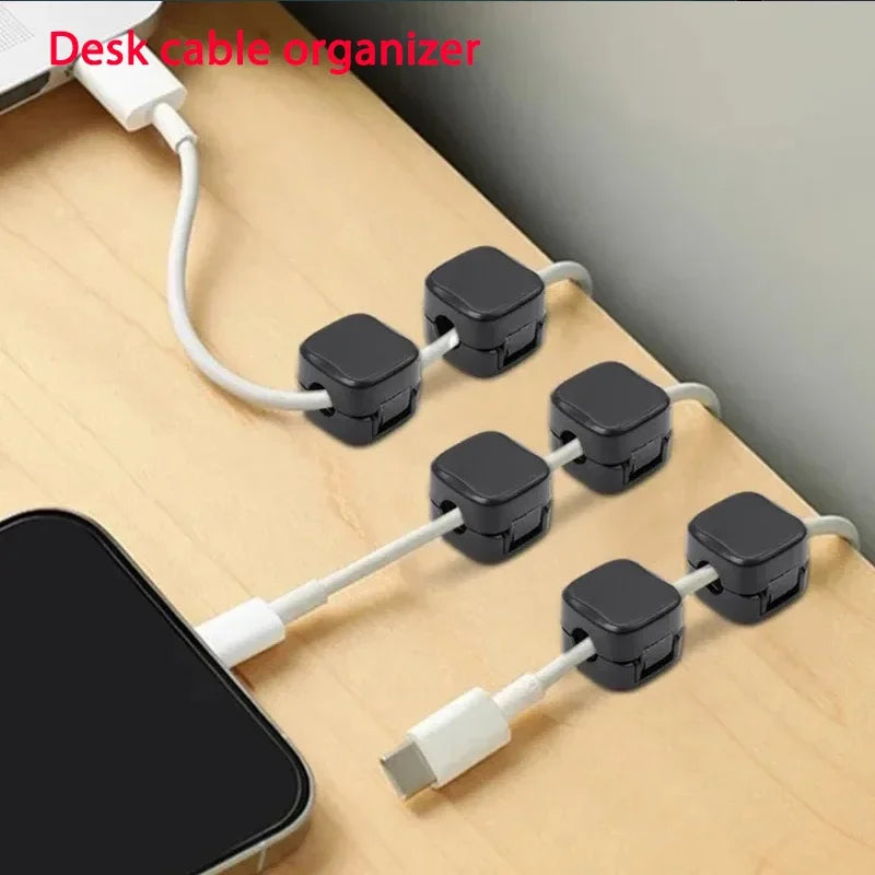Magnetic Cable Clip Cable Holder,Adhesive Wire Keeper Cord Cable Organizer ,Usb Charging Line Winder For Office Desktop Home Pi-Mart