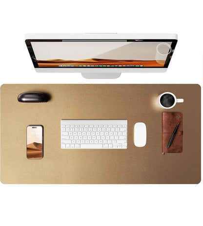 Large Mouse Pad,Office Desk Mat, Leather Desk Pad Protector, Non-Slip PU Leather Desk Blotter, Laptop Desk Pad Pi-Mart