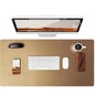 Large Mouse Pad,Office Desk Mat, Leather Desk Pad Protector, Non-Slip PU Leather Desk Blotter, Laptop Desk Pad Pi-Mart