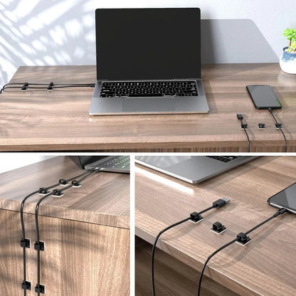 50Pcs Self-Adhesive Cable Clip Wire Protector Fixer Holder Desktop Tidy Management Wire Organizer For Mouse Headset Wire Storage Pi-Mart