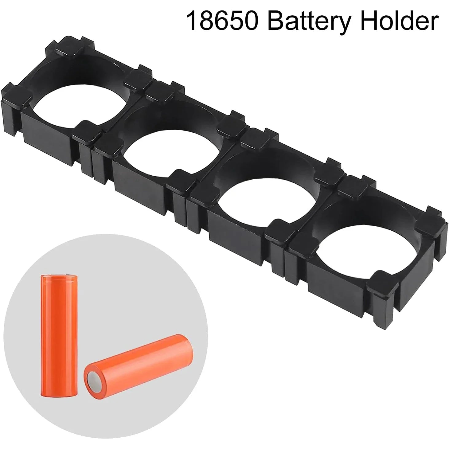 100Pcs 18650 Lithium Battery Holder, Plastic Battery Pack Bracket Cylindrical Cell Battery Stand Cell Spacer for DIY Fixed Batte Pi-Mart