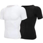 2PCS Men's Body Shaper Slimming Vest T-Shirt Elastic Slim Shapewear Compression Undershirts Tummy Control Waist Trainer Tank Top NovaCart