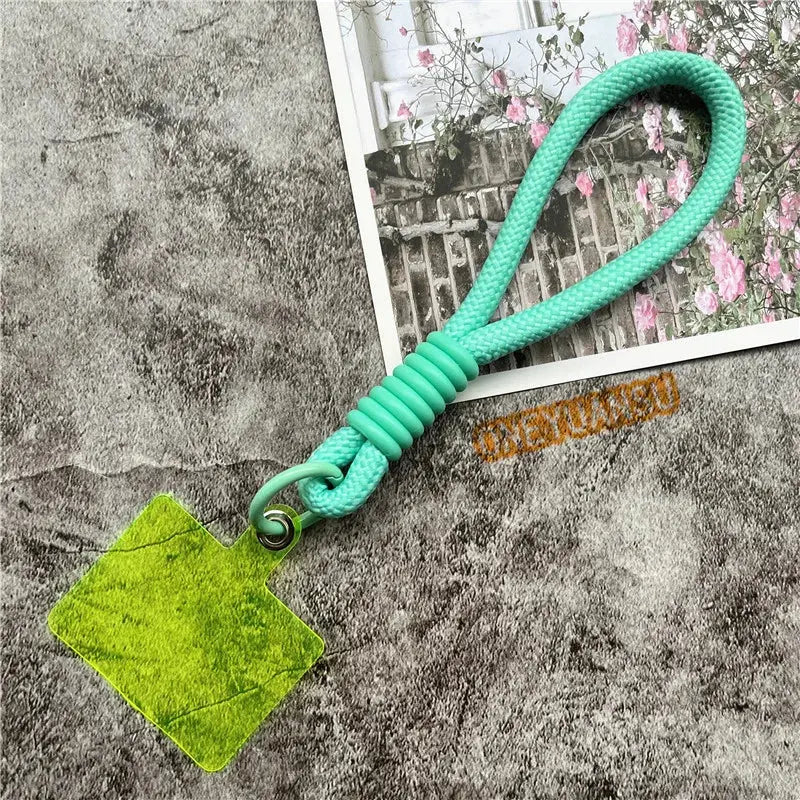 Wrist Strap for Phone Contrasting Colors Lanyard Keys Metal Keyring Accessories With Patch Cellphone Charm Luxury Hand Strap NovaCart