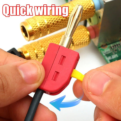 1-6PCS Portable 32A 4mm Banana Plug Solderless Quick Connect High Current Gold-Plated Connectors Audio Copper Speakers Amplifier Pi-Mart