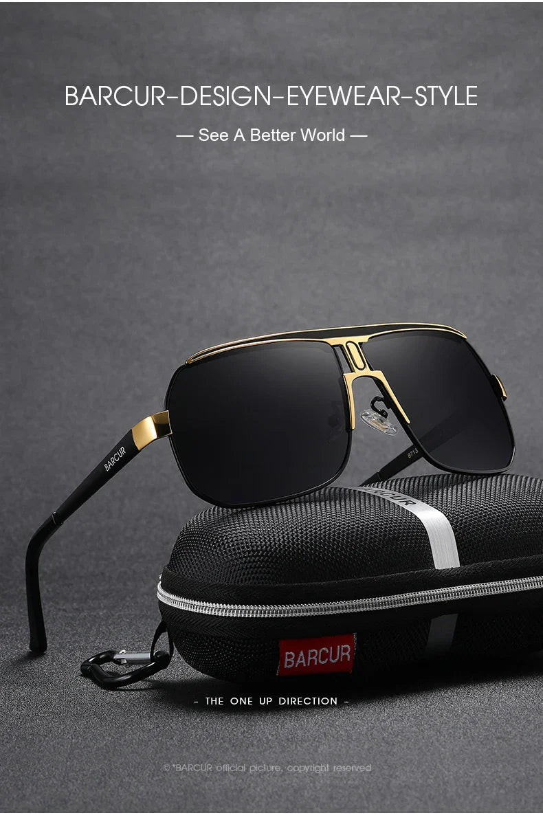 BARCUR Polarized Sports Sunglasses for Men Fashionable Fishing Driving Hiking and Outdoor Eyewear UV400 Protection Gradient Lenses Stevvex