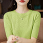 Summer Thin Knitted T Shirts for Women Casual Tees Ladies Fashion Blusas Harajuku T-Shirts Ropa Mujer Elegant Tops Woman Clothes NovaCart