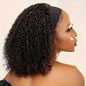 200% Density Human Hair Wig Short Headband Bob Wig Natural Black Short Curly Bob Cut Glueless Kinky Curly Headband Wig NovaCart