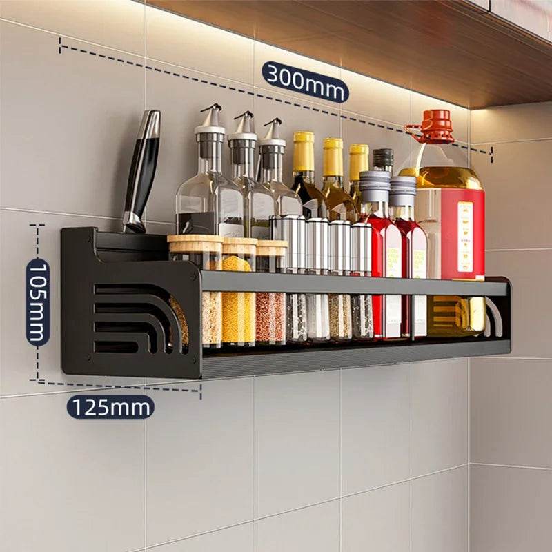 Wall-Mounted Kitchen Spice Rack Organizer SmartPursue™