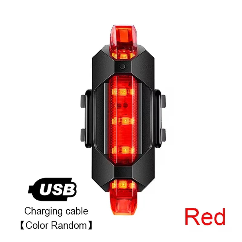 Bike Light Set Front Light with Taillight USB Rechargeable Easy to Install 3 Modes Bicycle Accessories for the Bicycle Road MTB Pi-Mart
