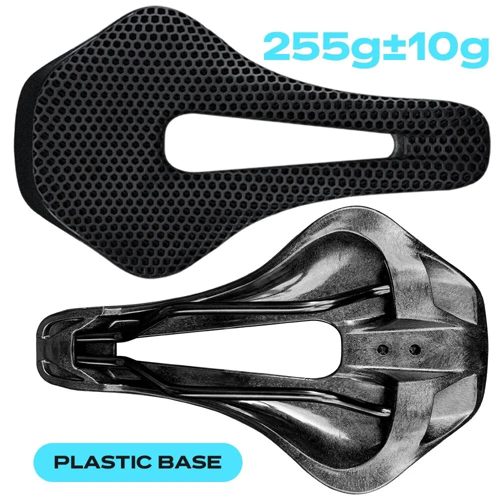 RYET 3D Printed Bike Saddle Ultralight Carbon Fiber Hollow Comfortable Breathable MTB Gravel Road Bicycle Cycling Seating Parts Pi-Mart