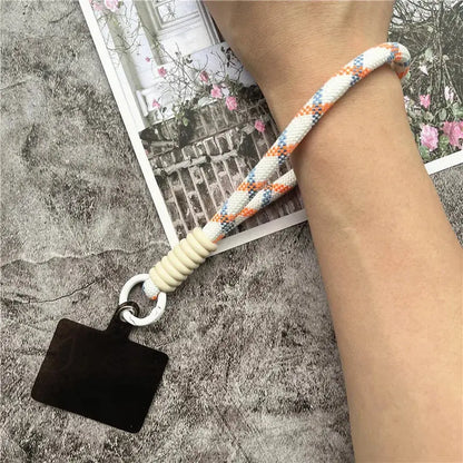 Wrist Strap for Phone Contrasting Colors Lanyard Keys Metal Keyring Accessories With Patch Cellphone Charm Luxury Hand Strap NovaCart