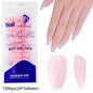 120Pcs Medium Long Square Acrylic French Fake Nails Full Cover Wearable French Press on Nails for Women Mixed Size False Nails NovaCart