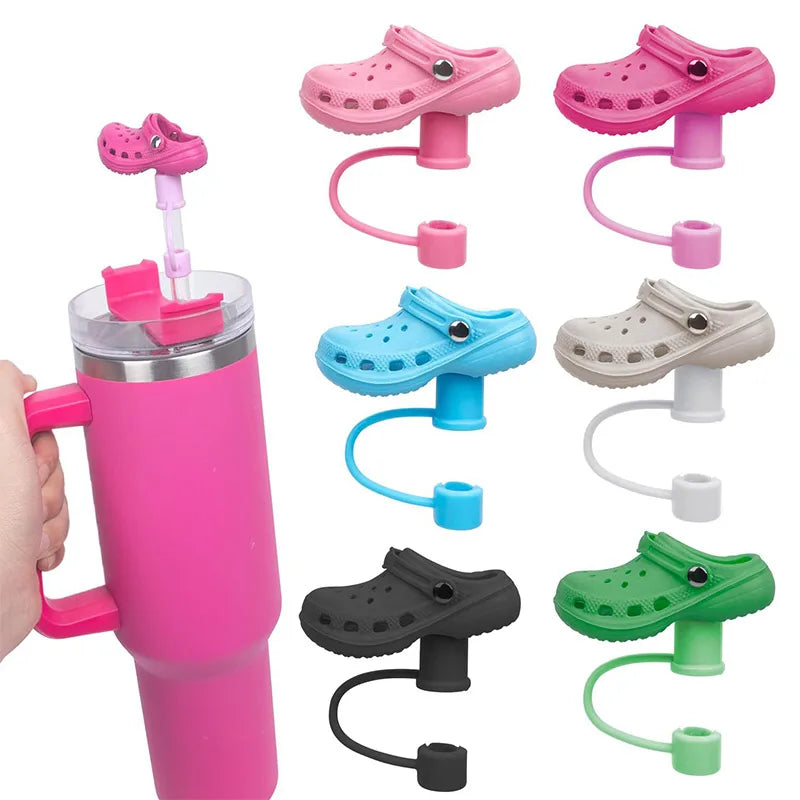 1PCS Cute Slipper Silicone Straw Cover For 30/40 Oz Stanley Cup Reusable 10mm Straw Cover Dust And Splash Proof Straw Cover NovaCart
