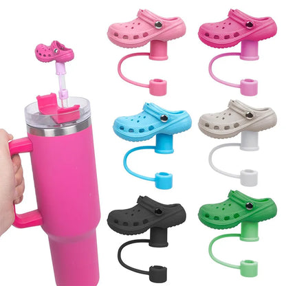 1PCS Cute Slipper Silicone Straw Cover For 30/40 Oz Stanley Cup Reusable 10mm Straw Cover Dust And Splash Proof Straw Cover NovaCart