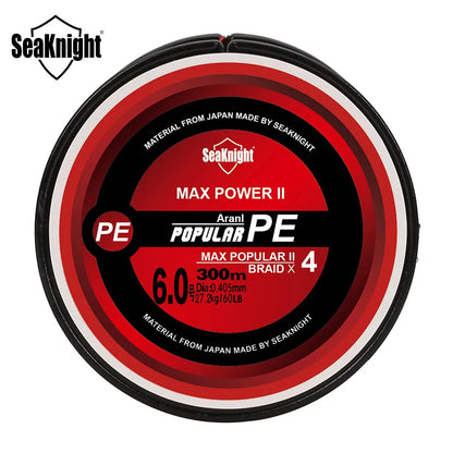 SeaKnight TriPoseidon Series 4 Strands Multifilament Fishing Line 300M PE Braided Line Smooth Carp Fishing 15lb 20lb 25lb 30lb Pi-Mart