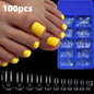 120pcs/Box French Tip Press-On Toenails Pink Color System Square Shape Foot Nails Short Length Glossy Finish False Toe Nails Set NovaCart