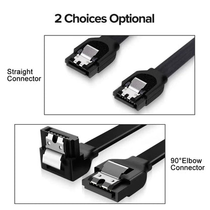 1-10PCS 50CM SATA 3.0 Data Cable High-speed Sata III Cable Adapter Connection Converter For SATA HDD SSD CD Drive Writer Desktop Pi-Mart