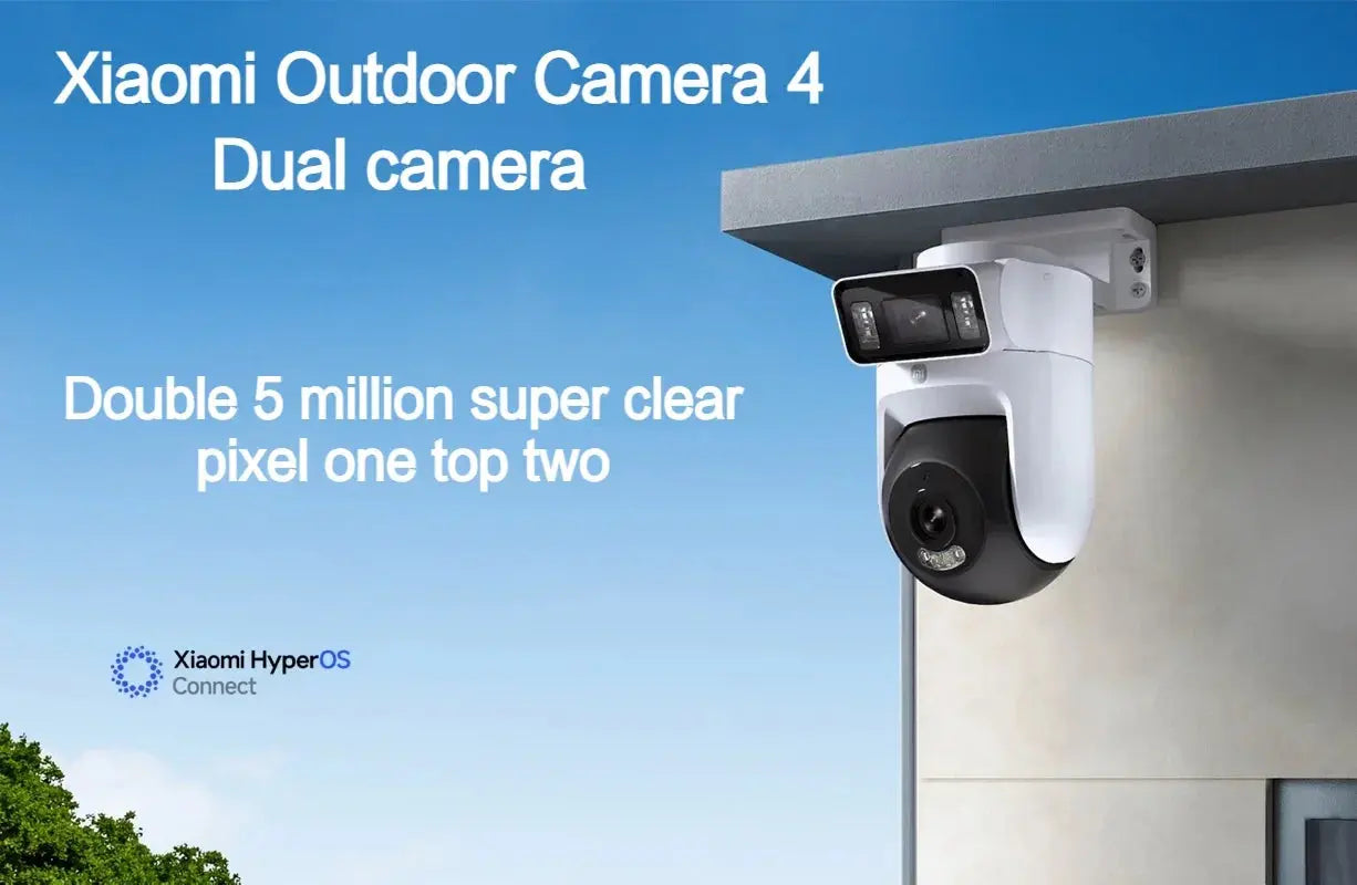 New Xiaomi Outdoor Camera 4 Dual Lens 5MP 3K HD Dual View Monitoring Panoramic Closeup Tracking IP66 Weatherproof AntiTheft - CN NovaCart
