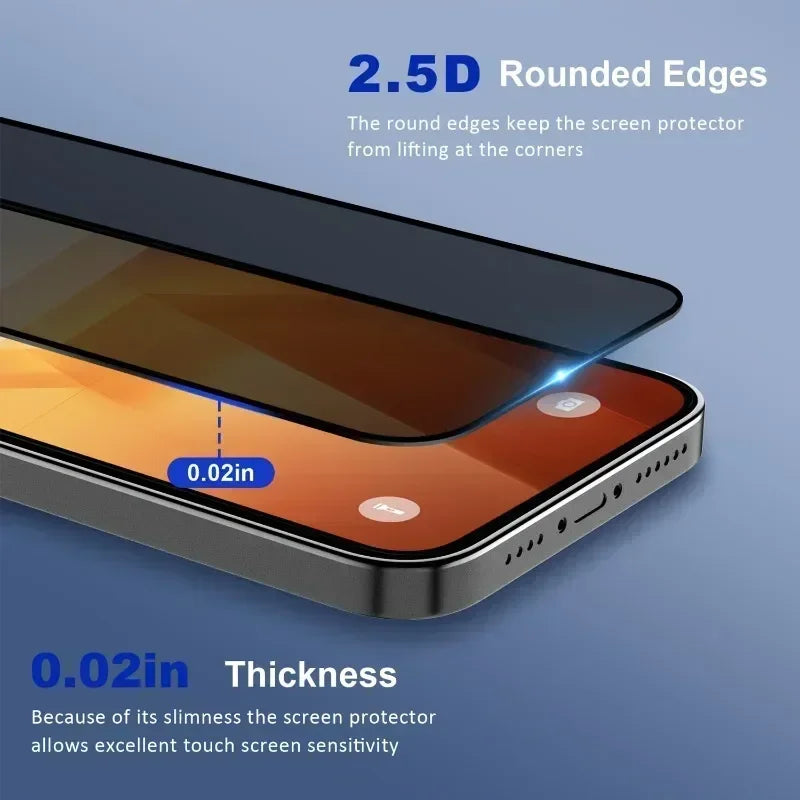 1-5PCS Anti Peep Privacy Tempered Glass For iPhone 12 13 14 15 Pro Max 16 17 Anti Spy Screen Protector NovaCart