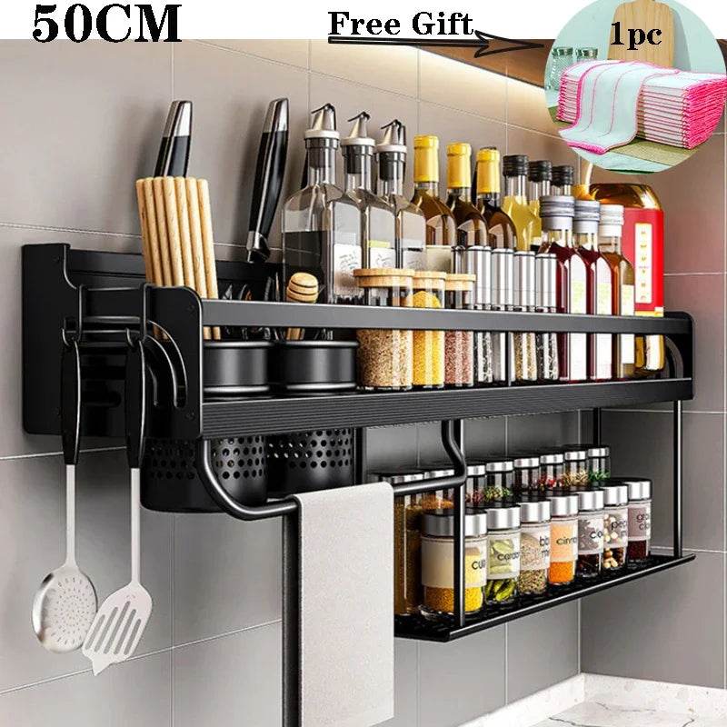 Wall-Mounted Kitchen Spice Rack Organizer SmartPursue™