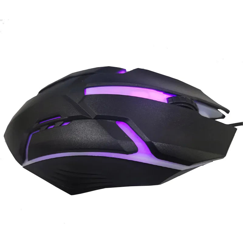 USB LED Colorful Luminous Button Gaming Mouse Wired Mouse For PC Gamer Computer Desktop Laptop Mice DPI1200 RGB Ergonomic Mouse Pi-Mart