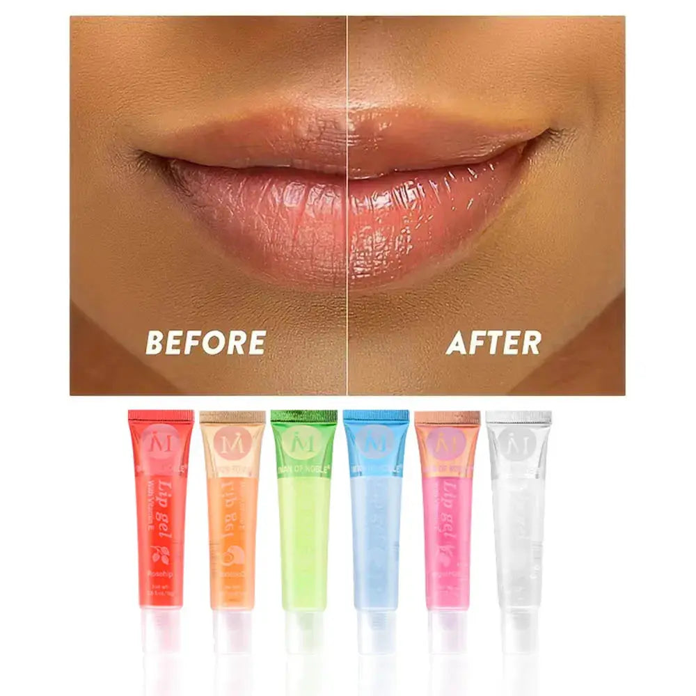 6Pcs Fruity Flavor Watery Glossy Lip Gloss Set Clear Lip Gel Hydrating Moisturizing Lip Gloss Women Lips Makeup Wholesale NovaCart