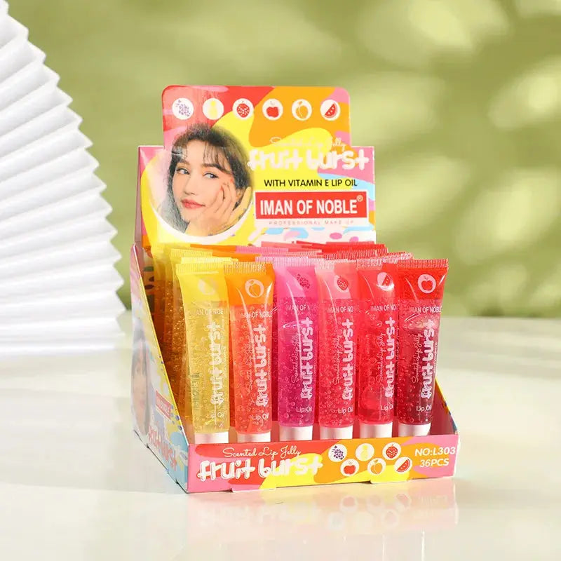 6Pcs Fruity Flavor Watery Glossy Lip Gloss Set Clear Lip Gel Hydrating Moisturizing Lip Gloss Women Lips Makeup Wholesale NovaCart