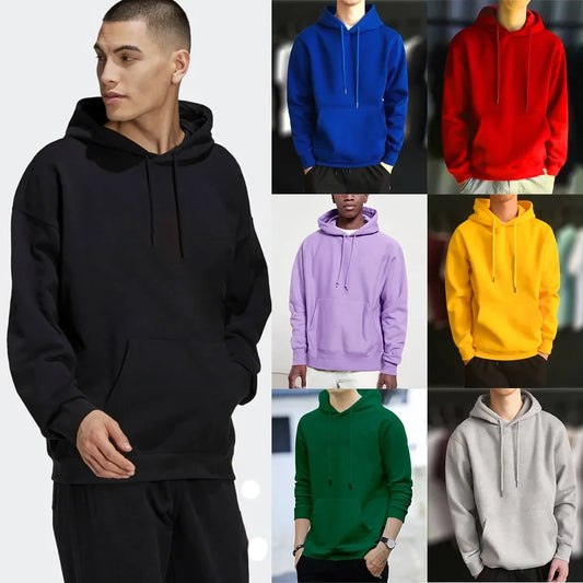 Hoodies 2024 New Men Harajuku Hooded Sweatshirts Casual All-match Pullover Streetwear Sweater Fashion Clothing Sweatshirt Hoodie NovaCart
