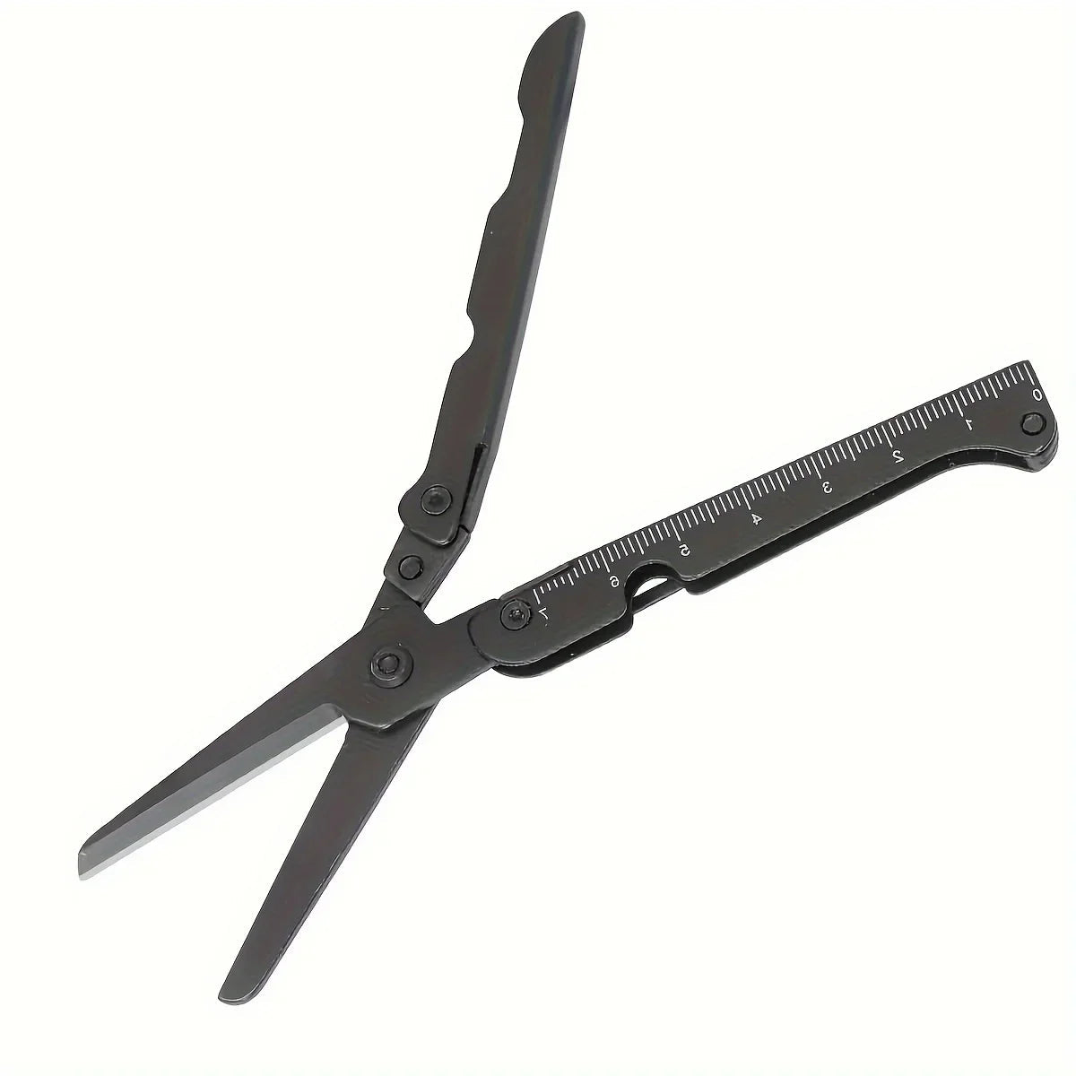 Portable Multifunctional Folding Scissors, Stainless Steel Outdoor Survival Tool for Camping Fishing Hunting Pi-Mart