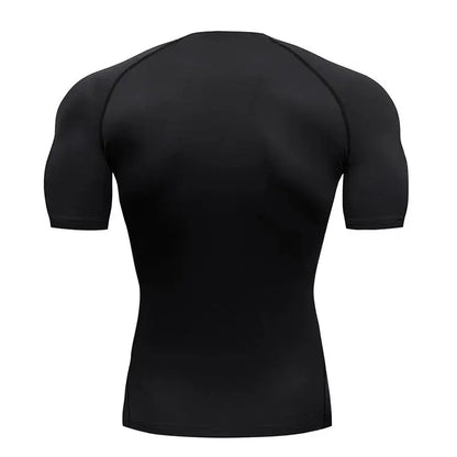 Bat Printed Men's Tight T-Shirt Running Compression Compression T Shirt Gym Fitness Jogging Short Sleeve Male Casual Shirt Tops NovaCart