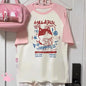 Aesthetics Japanese Grunge T-shirt Y2k Harajuku Anime Cartoon Cat Tops Tees Short Sleeve Women Kawaii Clothing Streetwear NovaCart