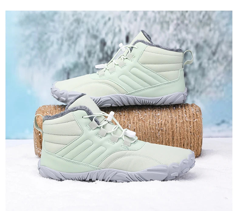 Snow Boots Men Winter Shoes Barefoot Ankle Boots 36-46 Couple Snow Shoes Outdoor Hiking Shoes Fur Warm Plush Boots NovaCart