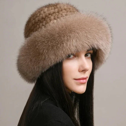 Women’s Faux Fur Knit Beanie FitiqueFit