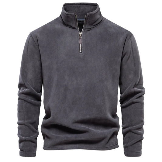 AIOPESON Brand Quality Thicken Warm Fleece Jacket for Men Zipper Neck Pullover Men's Sweatshirt Soft Shell Mens Jacket NovaCart