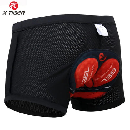 X-TIGER Men's Cycling Underwear with 5D Gel Cushioned MTB Boxer Cycling Shorts Road Cycling Underwear Cycling Equipment Pi-Mart
