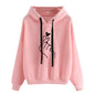 Autumn Fleece Hoodie Solid Color Finger Heart Hooded Korean Fashion Sweatshirts Long Sleeve Top Drawstring Pockets Loose Hoodies NovaCart
