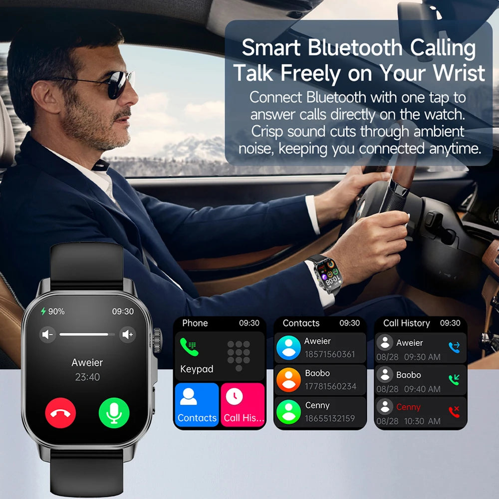 2026 New Model Uric Acid & Lipid Health Analysis Smart Watch Men ECG+PPG Bluetooth Call 2.01-inch Flashlight Smartwatch Women NovaCart