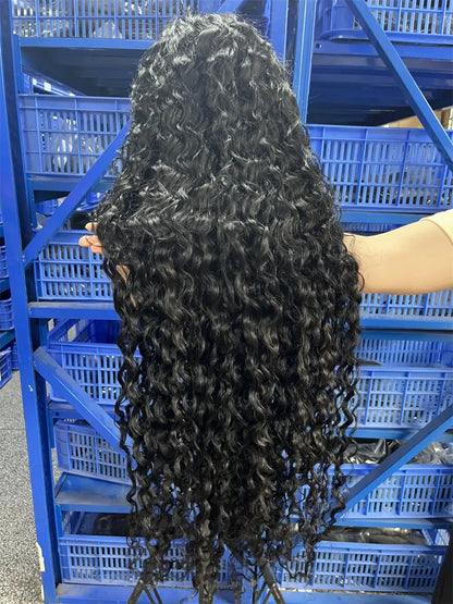 40 50 Inch HD 13x6 Deep Wave Lace Frontal Wigs Brazilian 13x4 Water Wave Curly Lace Front Human Hair Wigs For Women 300 Density NovaCart