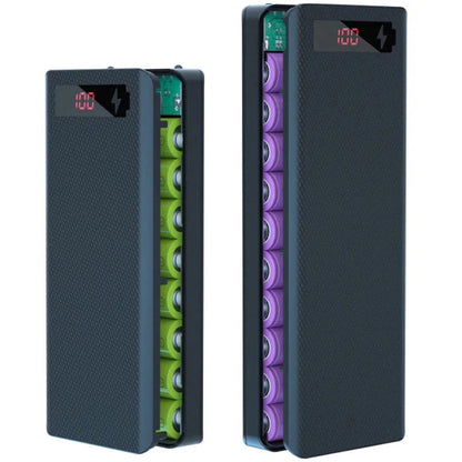 8/10*18650 Power Bank Battery Box Holder Portable Dual USB Type C Charge Shell for iPhone Xiaomi Huawei 18650 Battery Cases Pi-Mart