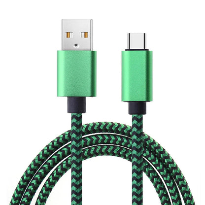 USB Type C Cable Date Sync 2.4A Fast 1M 2M 3M Charging Nylon Braided Wire Charger Cable For Samsung Huawei Android Mobile Phone Pi-Mart