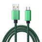 USB Type C Cable Date Sync 2.4A Fast 1M 2M 3M Charging Nylon Braided Wire Charger Cable For Samsung Huawei Android Mobile Phone Pi-Mart