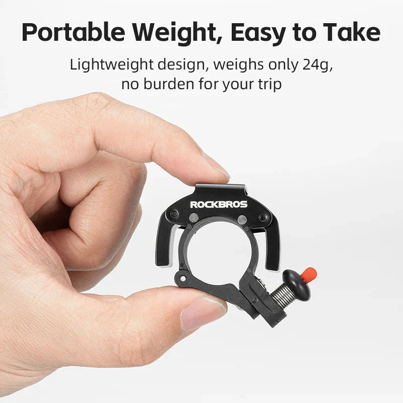 ROCKBROS Bicycle Bell Aluminum Alloy Horn Small Volume Portable Sound Alarm For Safety MTB Road Bike Ring Bicycle Accessories Pi-Mart