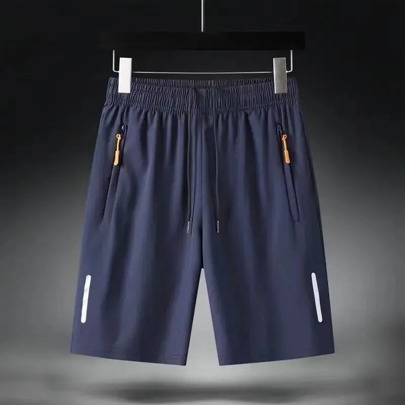 Summer Men Shorts Ice Silk Running Gym Sport Shorts Quick Dry Breathable Beach Short Pant Fitness Jogging Cool Casual Sportswear Pi-Mart