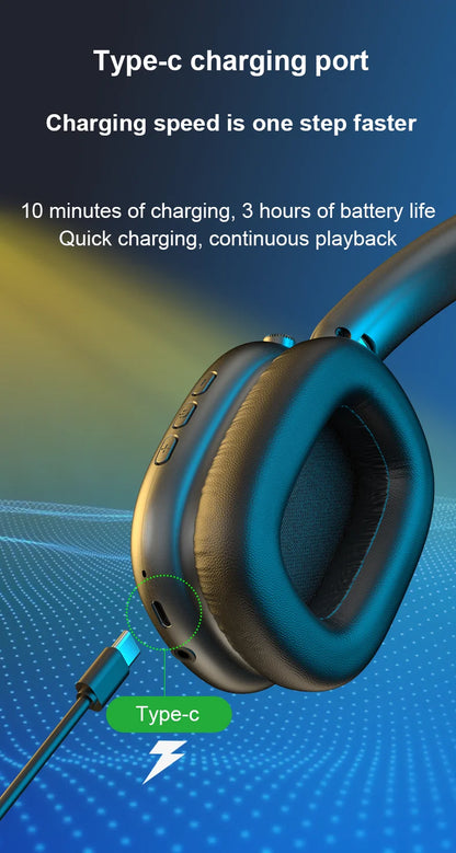 Newest ANC Max Bluetooth Headphone Active Noise Cancelling Wireless Earphone Over Ear Games Headphones ENC HD Mic Stereo Headset NovaCart