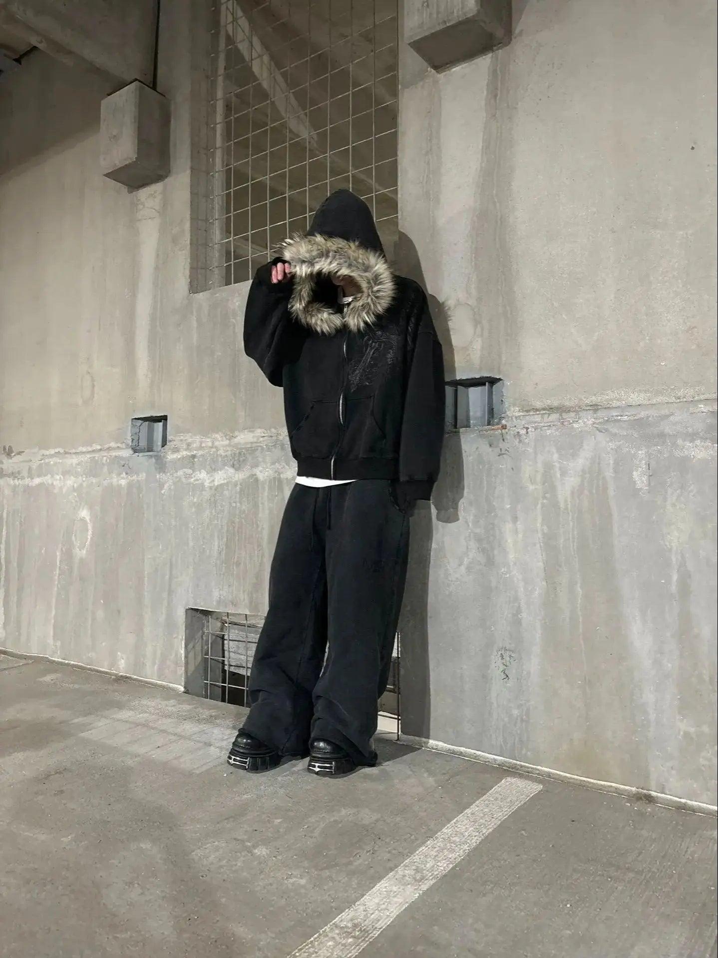Autumn/Winter Y2k Women Aesthetic Harajuku Faux Fur Collar Hoodies Clothes Graphic Hip Hop Punk Gothic Zip Up Hoodies 2025 new NovaCart